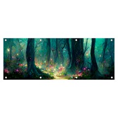 Magical Forest Forest Painting Fantasy Banner And Sign 8  X 3  by danenraven