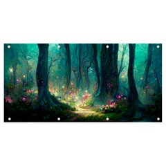 Magical Forest Forest Painting Fantasy Banner And Sign 8  X 4  by danenraven