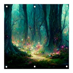 Magical Forest Forest Painting Fantasy Banner And Sign 3  X 3  by danenraven