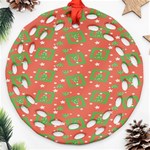 x mas texture pack Round Filigree Ornament (Two Sides) Back