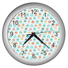 X Mas Texture Pack 2 Wall Clock (silver) by artworkshop