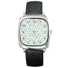 X Mas Texture Pack 2 Square Metal Watch by artworkshop