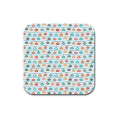 X Mas Texture Pack 2 Rubber Square Coaster (4 Pack) by artworkshop