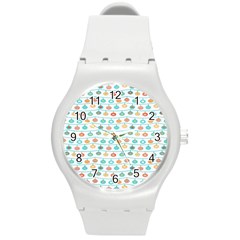 X Mas Texture Pack 2 Round Plastic Sport Watch (m) by artworkshop