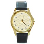 x mas texture pack 3 Round Gold Metal Watch Front