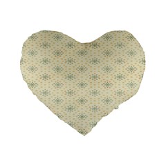 X Mas Texture Pack 3 Standard 16  Premium Flano Heart Shape Cushions