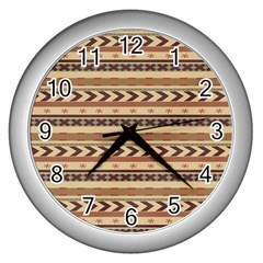 X Mas Texture Pack 4 Wall Clock (silver) by artworkshop