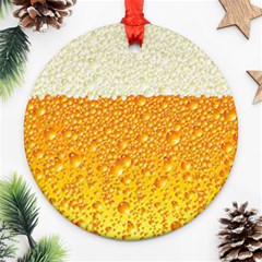 Bubble Beer Round Ornament (two Sides) by artworkshop