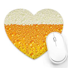 Bubble Beer Heart Mousepad by artworkshop