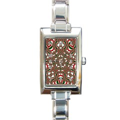 Christmas-kaleidoscope Rectangle Italian Charm Watch by artworkshop