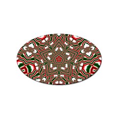 Christmas-kaleidoscope Sticker (oval) by artworkshop