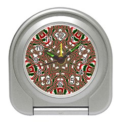 Christmas-kaleidoscope Travel Alarm Clock by artworkshop