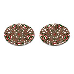 Christmas-kaleidoscope Cufflinks (oval) by artworkshop