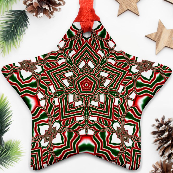 Christmas-kaleidoscope Star Ornament (Two Sides)