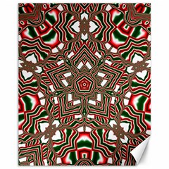 Christmas-kaleidoscope Canvas 11  X 14  by artworkshop