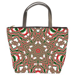 Christmas-kaleidoscope Bucket Bag by artworkshop