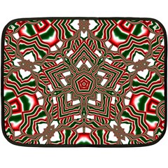 Christmas-kaleidoscope Double Sided Fleece Blanket (mini)  by artworkshop