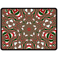 Christmas-kaleidoscope Double Sided Fleece Blanket (large)  by artworkshop