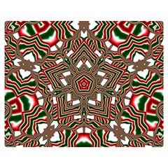 Christmas-kaleidoscope Double Sided Flano Blanket (medium)  by artworkshop