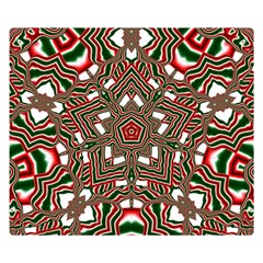 Christmas-kaleidoscope Double Sided Flano Blanket (small)  by artworkshop