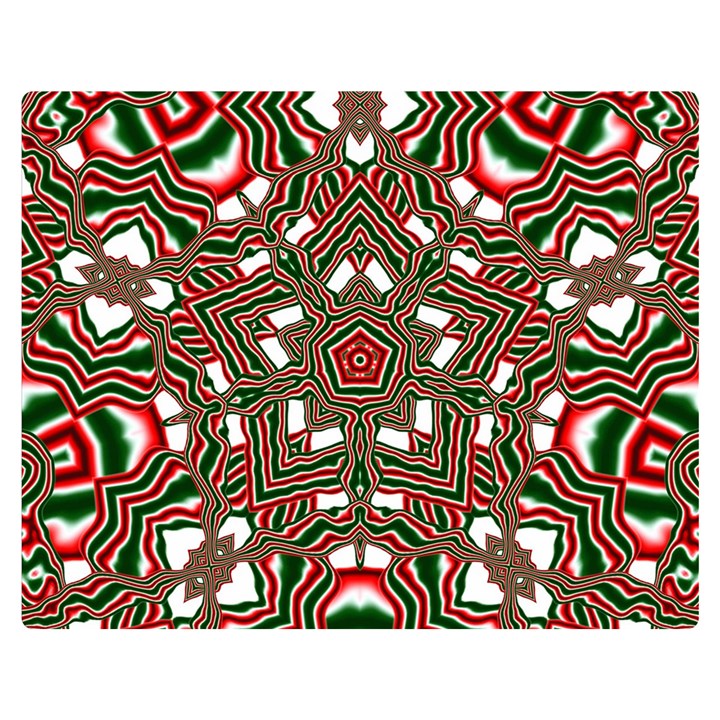 Christmas-kaleidoscope Double Sided Flano Blanket (Medium) 