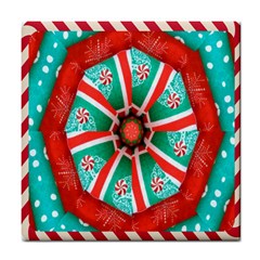 Christmas Kaleidoscope Tile Coaster by artworkshop