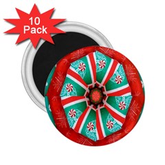 Christmas Kaleidoscope 2 25  Magnets (10 Pack)  by artworkshop