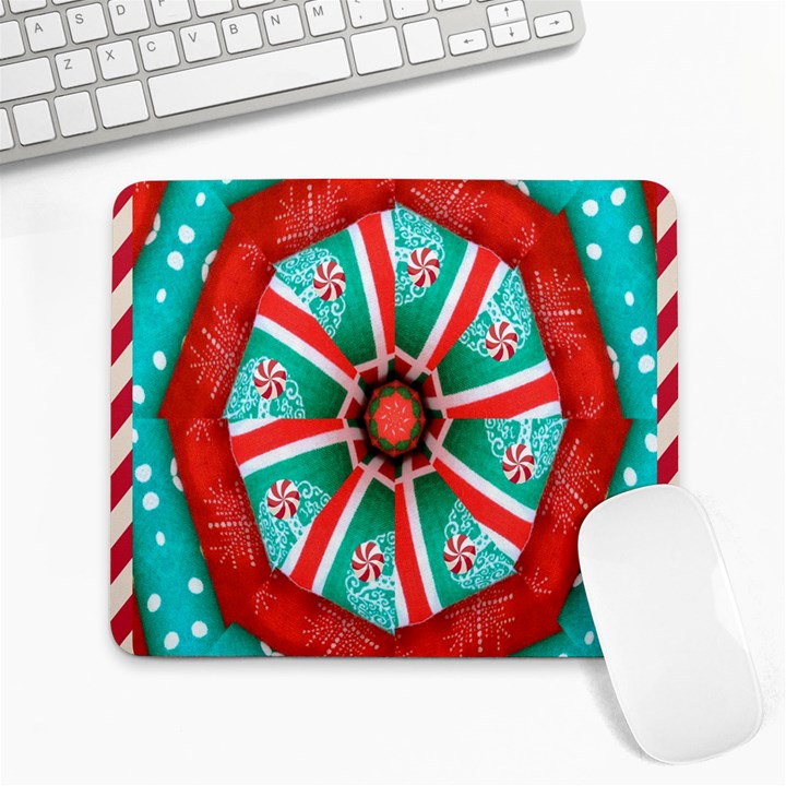 Christmas kaleidoscope Large Mousepad