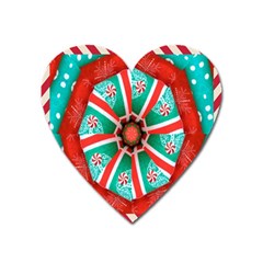 Christmas Kaleidoscope Heart Magnet by artworkshop