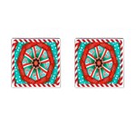 Christmas kaleidoscope Cufflinks (Square) Front(Pair)