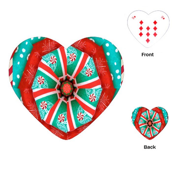 Christmas kaleidoscope Playing Cards Single Design (Heart)