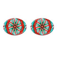 Christmas Kaleidoscope Cufflinks (oval) by artworkshop