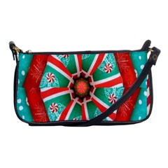 Christmas Kaleidoscope Shoulder Clutch Bag by artworkshop