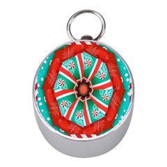 Christmas Kaleidoscope Mini Silver Compasses by artworkshop