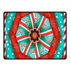 Christmas Kaleidoscope Double Sided Fleece Blanket (small)  by artworkshop