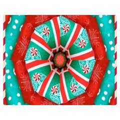 Christmas Kaleidoscope Double Sided Flano Blanket (medium)  by artworkshop