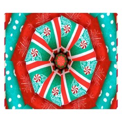 Christmas Kaleidoscope Double Sided Flano Blanket (small)  by artworkshop