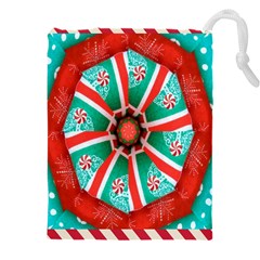 Christmas Kaleidoscope Drawstring Pouch (4xl) by artworkshop