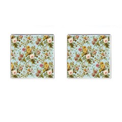 Flowers Vintage Floral Cufflinks (square) by artworkshop