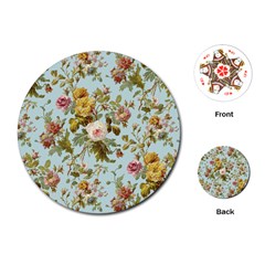 Flowers Vintage Floral Playing Cards Single Design (round) by artworkshop