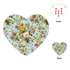 Flowers Vintage Floral Playing Cards Single Design (heart)