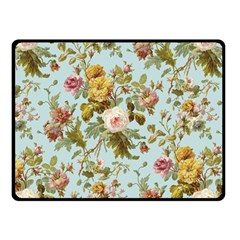 Flowers Vintage Floral Double Sided Fleece Blanket (small)  by artworkshop