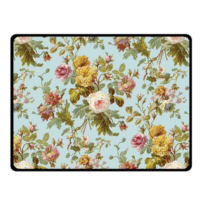 Flowers Vintage Floral Double Sided Fleece Blanket (Small) 