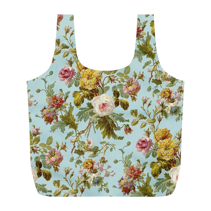 Flowers Vintage Floral Full Print Recycle Bag (L)