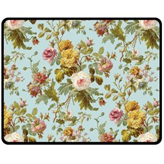 Flowers Vintage Floral Double Sided Fleece Blanket (medium)  by artworkshop