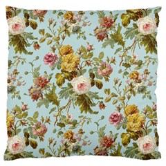 Flowers Vintage Floral Large Flano Cushion Case (one Side) by artworkshop