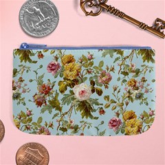 Flowers Vintage Floral Large Coin Purse by artworkshop