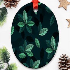 Leaves Pattern Ornament (oval) by artworkshop