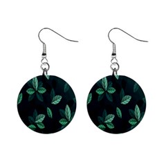 Leaves Pattern Mini Button Earrings by artworkshop