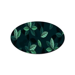 Leaves Pattern Sticker (oval) by artworkshop